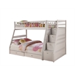 Bella Esprit Hero Twin Over Full Bunk Bed with 2 Drawers and Storage Wood White