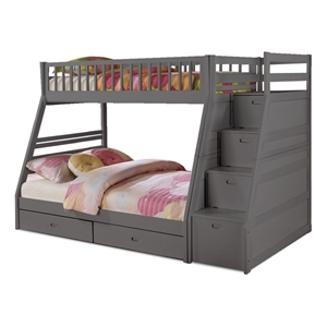 Bella Esprit Dakota Twin Full w/ Drawers in Wood Gray 81&quotx 81&quotx59&quotx65&quotH