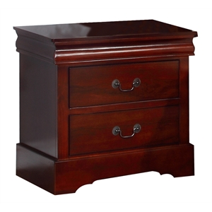 Bella Esprit Nightstand Solid and Manufactured Wood Cherry