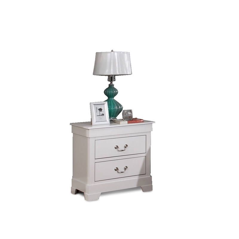 Bella Esprit Nightstand Solid and Manufactured Wood White