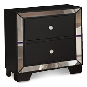 Reve & Belle Nightstand Solid & Manufactured Wood Black