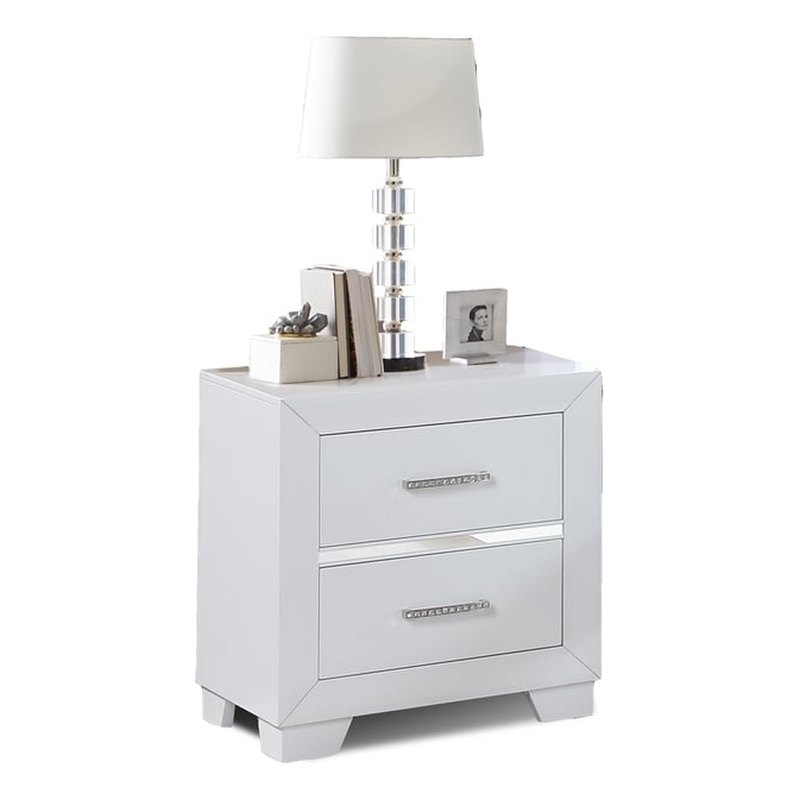 Reve & Belle Nightstand Solid & Manufactured Wood White