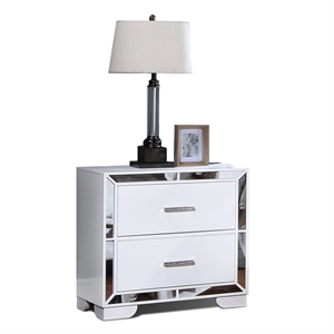 Reve & Belle Nightstand Solid & Manufactured Wood White