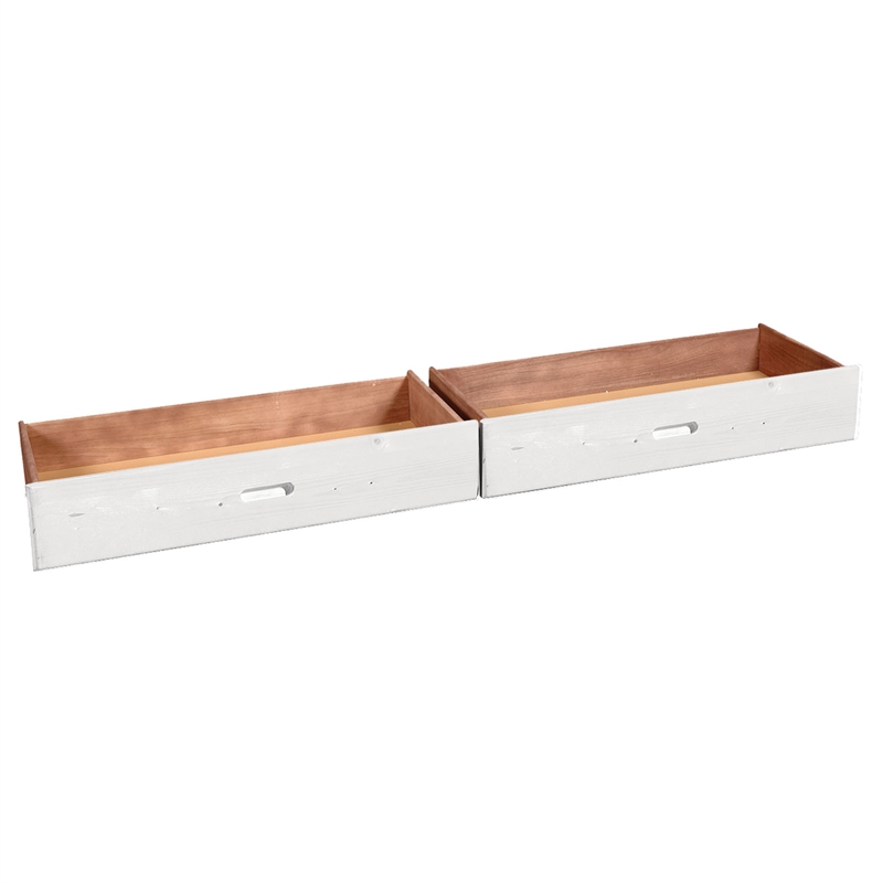 Bella Esprit Set of 2 Under Drawer on Rollers Manufactured & Solid Wood White