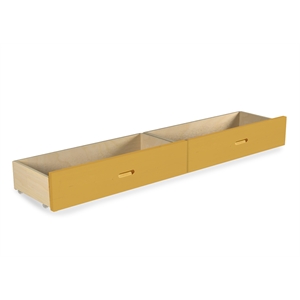 Bella Esprit Set of 2 Under Drawer on Rollers Manufactured & Solid Wood Yellow