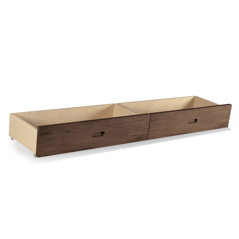 Bella Esprit Set of 2 Under Drawer on Rollers Manufactured & Solid Wood Chestnut