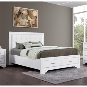Reve & Belle Norah Queen Bed Only Manufactured Wood White