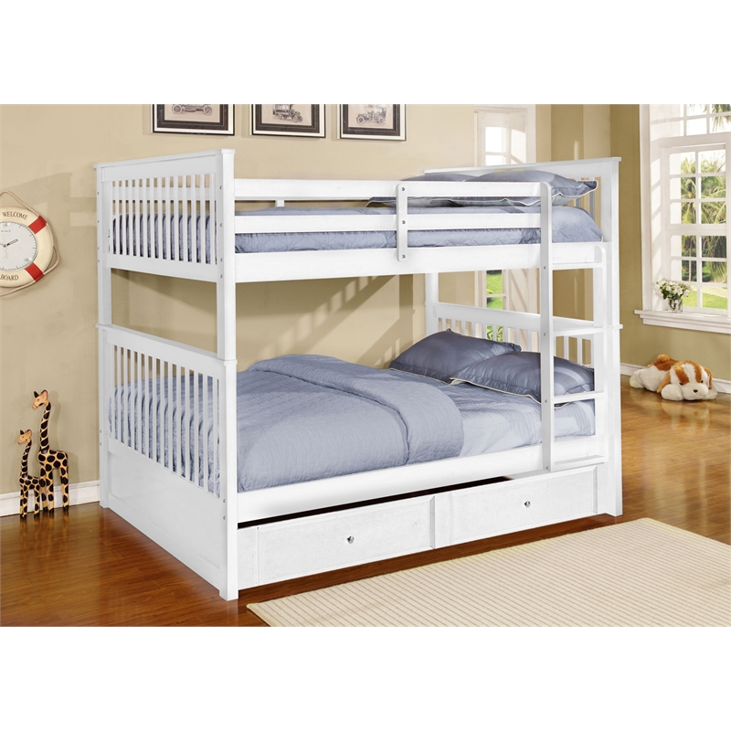 Bella Esprit Carol Full Over Full Bunk Bed with Trundle/Storage White