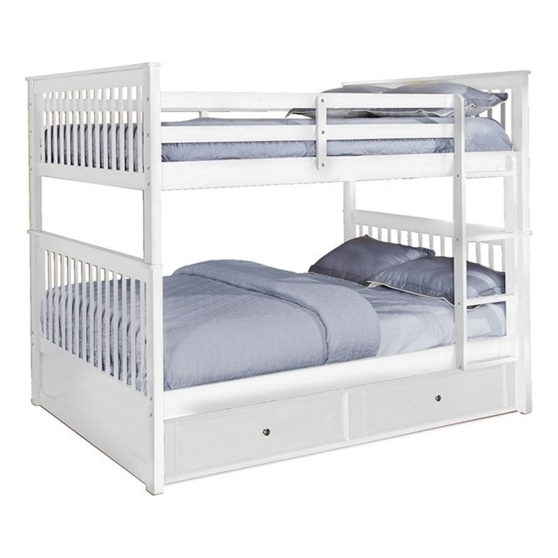 Bella Esprit Carol Full Over Full Bunk Bed with Trundle/Storage White