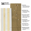 Bella Peel and Stick Solid Wood Wall Paneling Assorted Length 5inch Width19sqFt