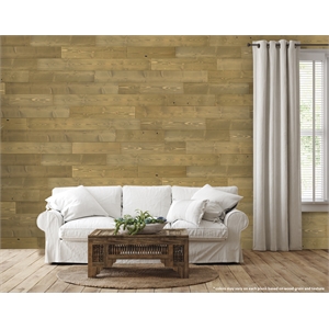 Bella Peel and Stick Solid Wood Wall Paneling Assorted Length 5inch Width19sqFt