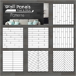 Decorative Solid Wood Wall Panel with Adhesive 3M Tape Charcoal Gray 95sqft