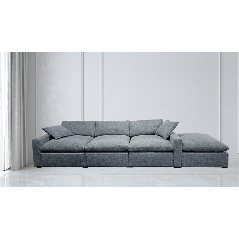 Conrad Modular Sectional In Light Gray Tweed