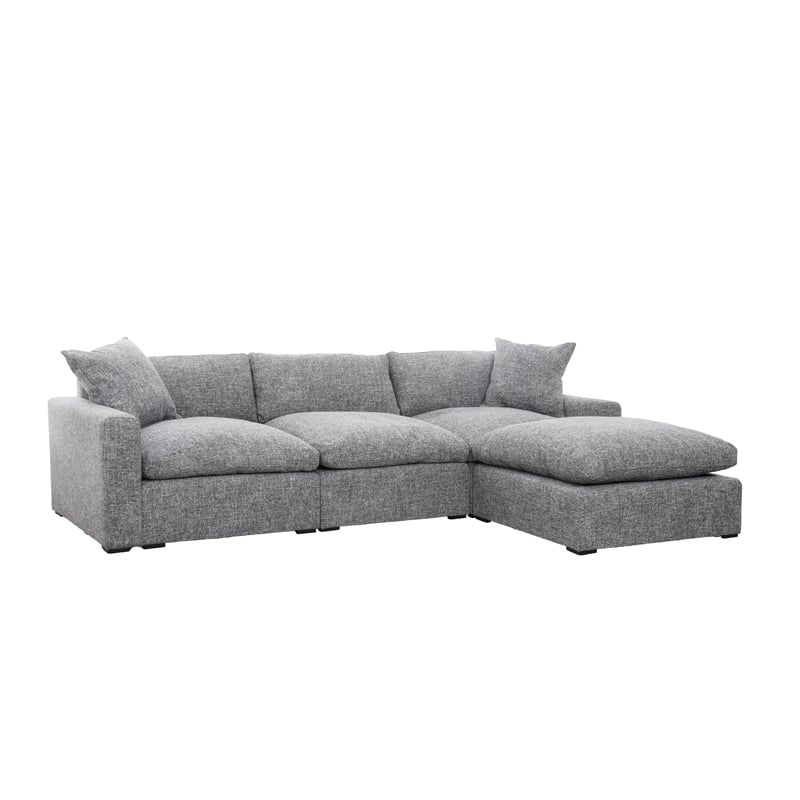 Conrad Modular Sectional In Light Gray Tweed
