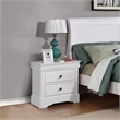 Louis Philippe Traditional 2-Drawer Nightstand Bedside Table White