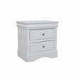 Louis Philippe Traditional 2-Drawer Nightstand Bedside Table White