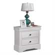 Louis Philippe Traditional 2-Drawer Nightstand Bedside Table White