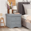 Louis Philippe Traditional 2-Drawer Wood Nightstand  Gray