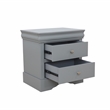 Louis Philippe Traditional 2-Drawer Wood Nightstand  Gray
