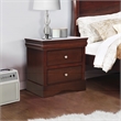Louis Philippe Traditional 2-Drawer Nightstand Bedside Table Walnut