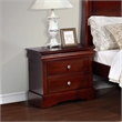 Louis Philippe Traditional 2-Drawer Nightstand Bedside Table Walnut