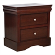 Louis Philippe Traditional 2-Drawer Nightstand Bedside Table Walnut