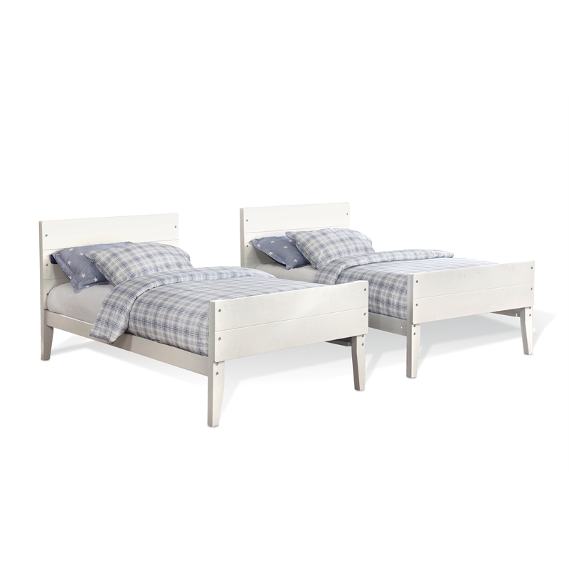 Twin / Twin Bunkbed In White