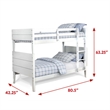 Twin / Twin Bunkbed In White