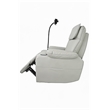 Top Grain Leather Power Recliner with Massage - Heat - Smart Features - Grey
