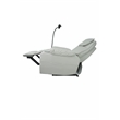 Top Grain Leather Power Recliner with Massage - Heat - Smart Features - Grey