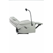 Top Grain Leather Power Recliner with Massage - Heat - Smart Features - Grey