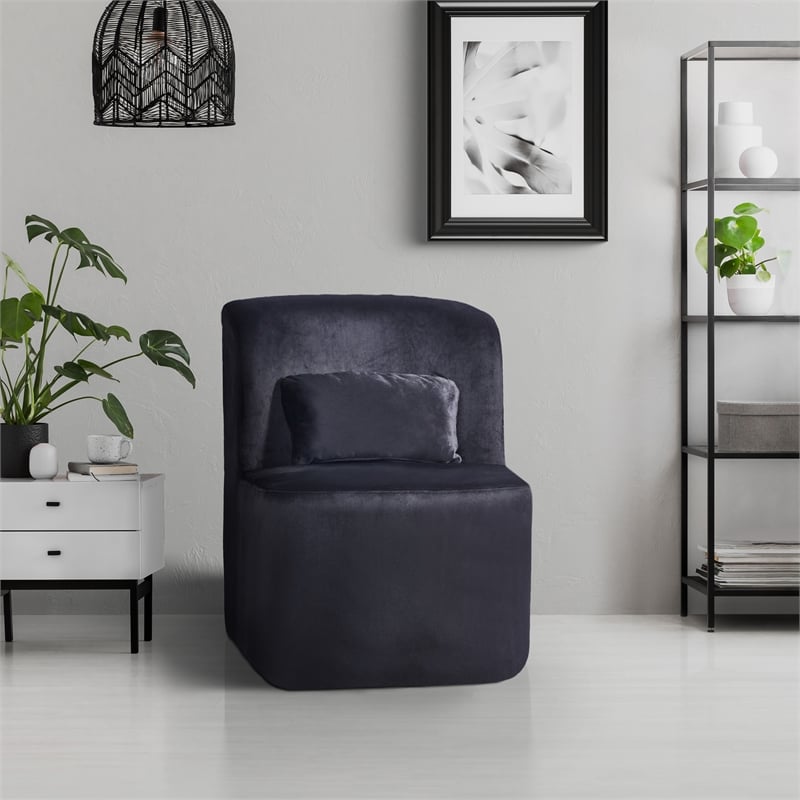 Yuma Velvet Slipper Accent Chair