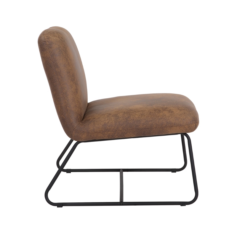 Saddle Brown Accent Chair