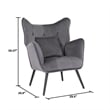 Velvet Wing Back Chair