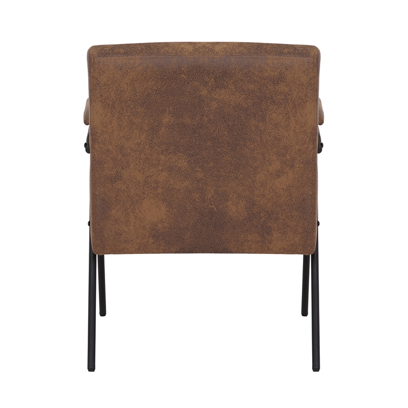 Brown 24.8 inches Wide Polyester Armchair