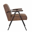 Brown 24.8 inches Wide Polyester Armchair