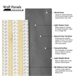 Decorative Solid Wood Wall Panel with Adhesive 3M Tape Vintage Gray 95 sqft