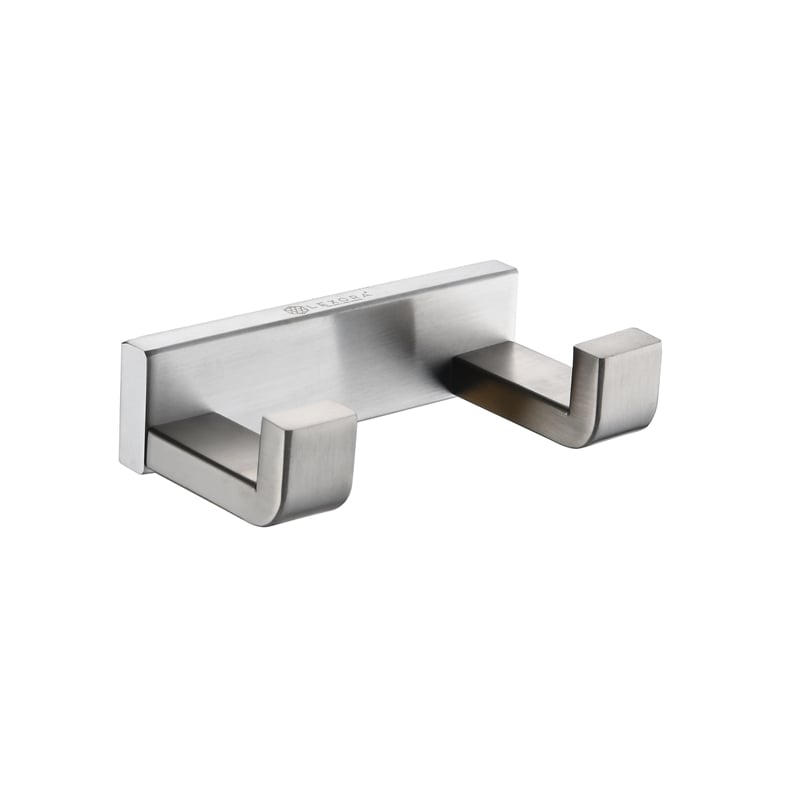 Lexora Home Bagno Bianca Stainless Steel Double Robe Hook in Chrome