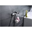 Lexora Home Bagno Bianca Stainless Steel Double Robe Hook in Chrome