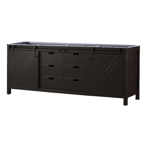 Lexora Home Marsyas 84&quot Vanity Cabinet in Brown