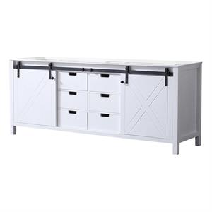 Lexora Home Marsyas 80&quot Vanity Cabinet in White