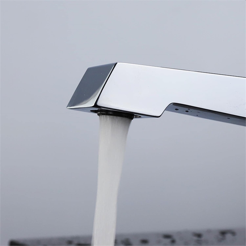 Lexora Home Labaro Brass Single Hole Bathroom Faucet in Chrome
