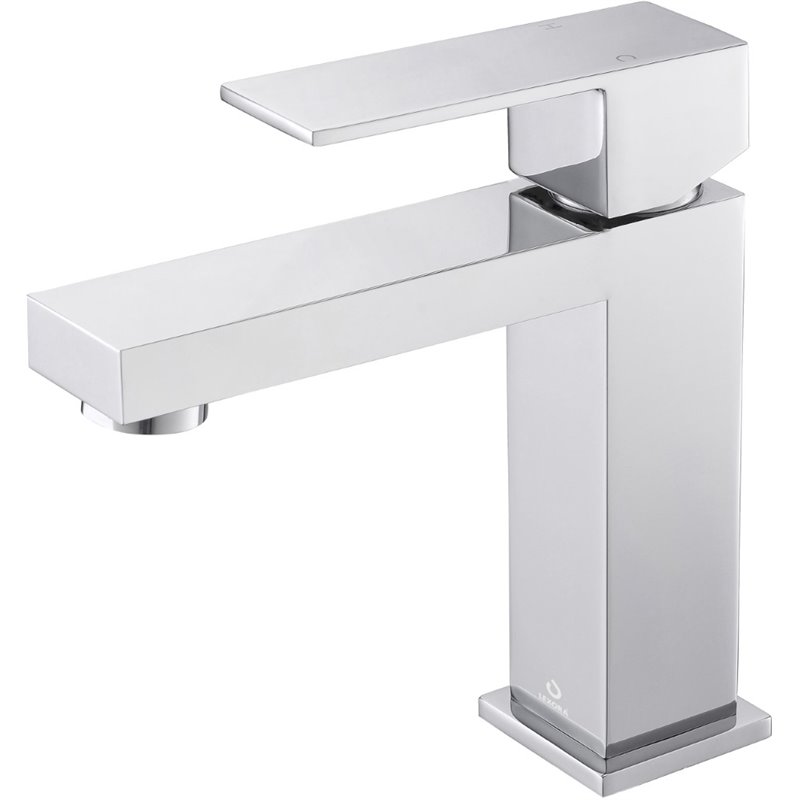 Lexora Home Monte Stainless Steel Single Hole Bathroom Faucet in Chrome