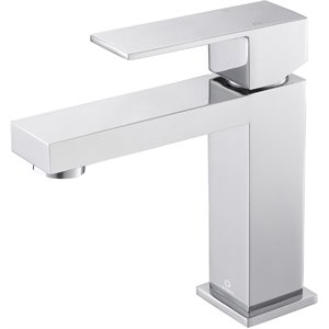 Lexora Home Monte Stainless Steel Single Hole Bathroom Faucet in Chrome
