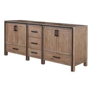 Lexora Home Ziva 80&quot Vanity Cabinet in Rustic Barnwood