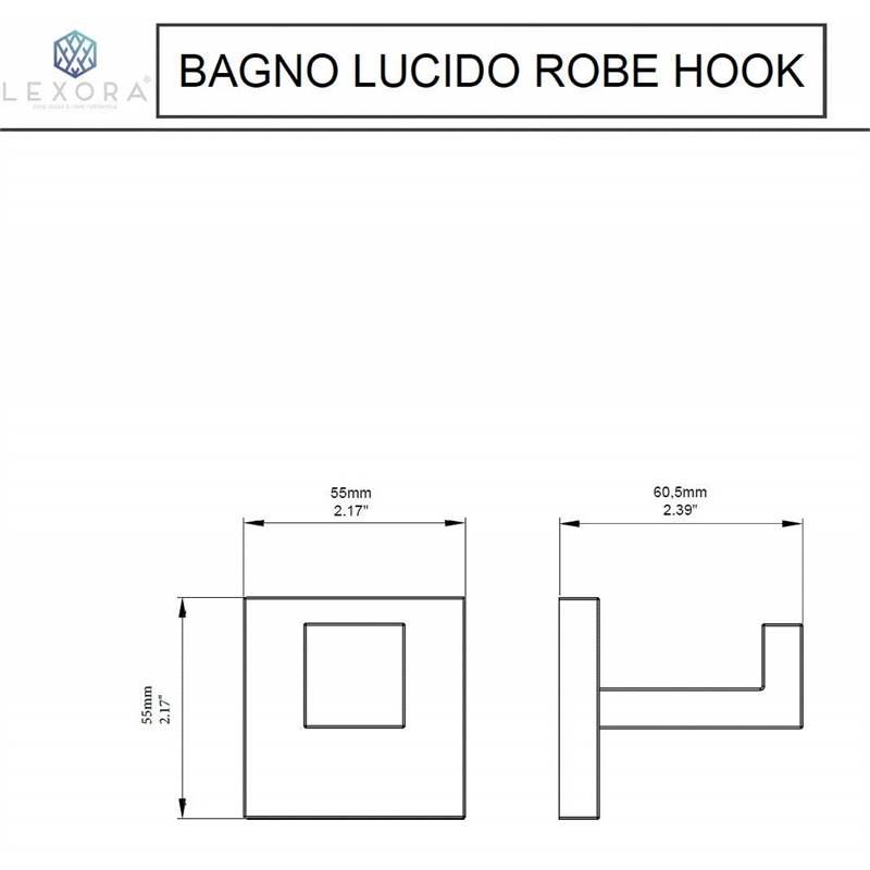 Lexora Home Bagno Lucido 4-Piece Bathroom Accessory Set in Matte Black