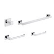 Lexora Home Bagno Lucido 4-Piece Bathroom Accessory Set in Chrome