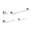 Lexora Home Bagno Lucido 4-Piece Bathroom Accessory Set in Chrome