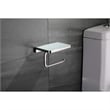 Lexora Home Bagno Bianca Stainless Steel Shelf with Bar and Hook in Nickel