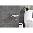 Lexora Home Bagno Bianca Stainless Steel Shelf with Bar and Hook in Nickel
